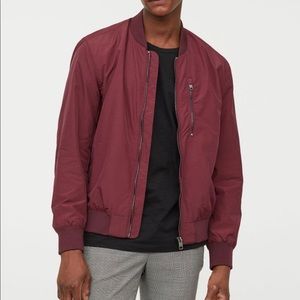 Burgundy Bomber Jacket